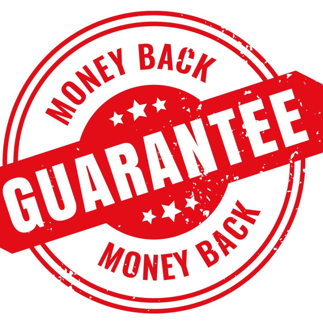 money back guarantee rubber label stamp seal set